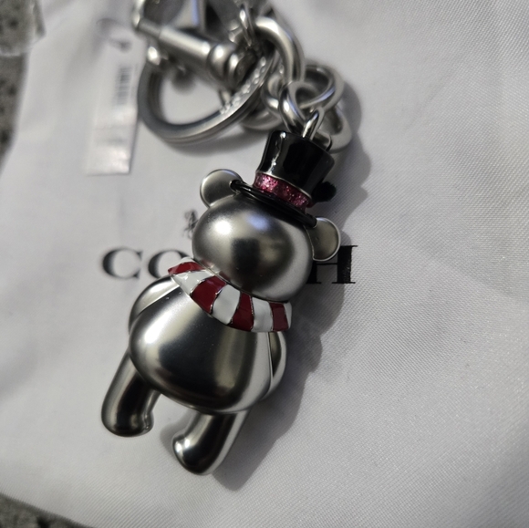 Coach snowman bear bag charm,  NWT - Picture 3 of 6